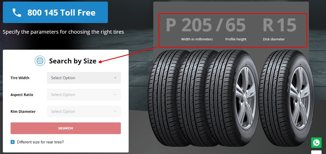 Search By Tyre Size