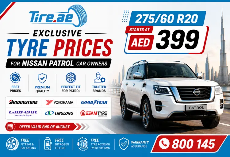 Get best tyre offers for nissan patrol in UAE