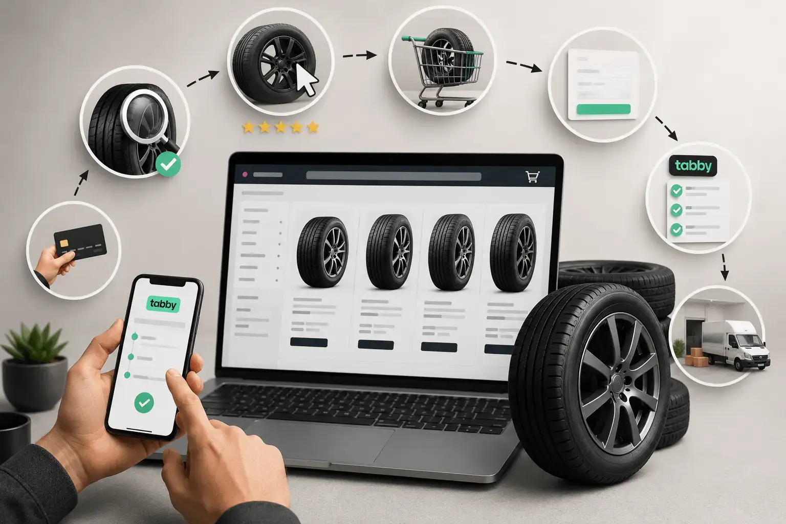 Step-by-Step Guide to Buying Tyres Online with Tabby Installment Payments