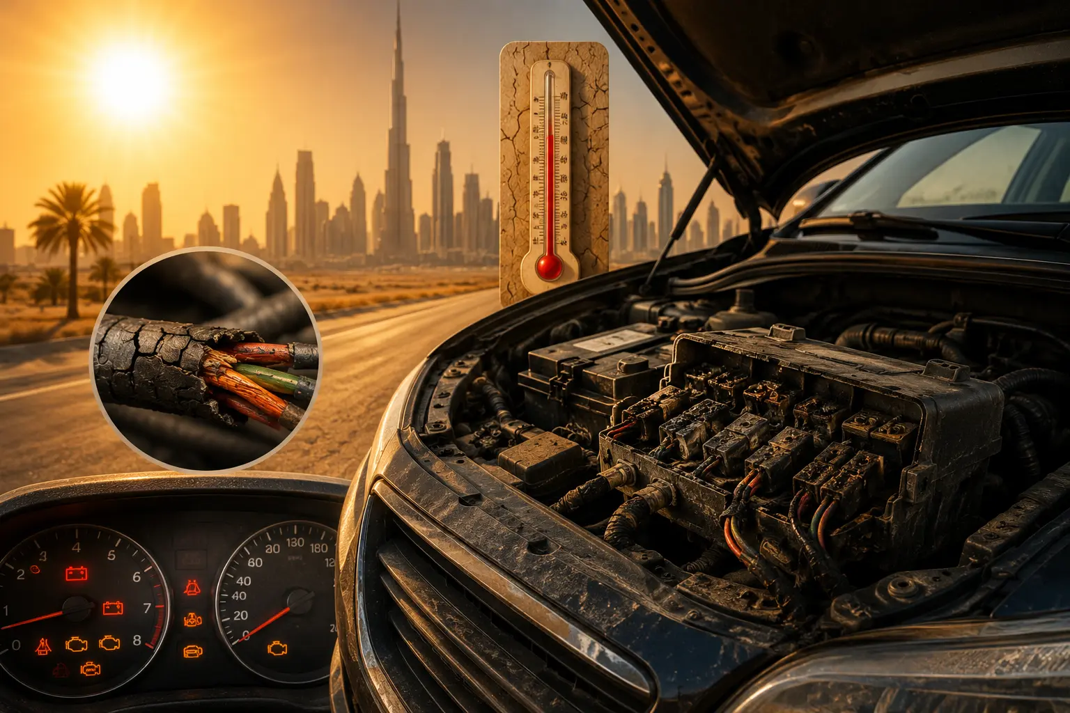 Why Car Electrical Systems Fail Faster in Dubai’s Heat – Causes & Solutions